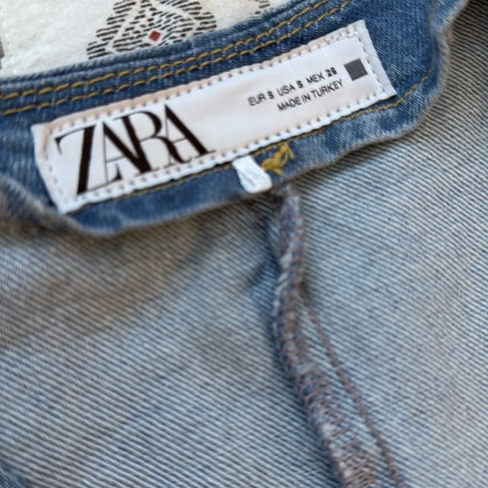 Zara Denim Tailored Vest size Small - Picture 5 of 6